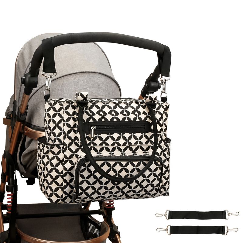Aboutbaby Large Capacity 7-Piece Diaper Bag Set Multi-Functional Shoulder Tote With Spacious Compartments Stylish & Durable Polyester Travel Daily Use_voghion.com