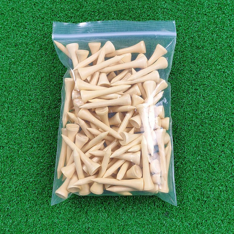 100pcs/pack TEE Clear Varnish Wooden Golf Seat, Ball Holder, Golf Tee Serving Ladder_voghion.com
