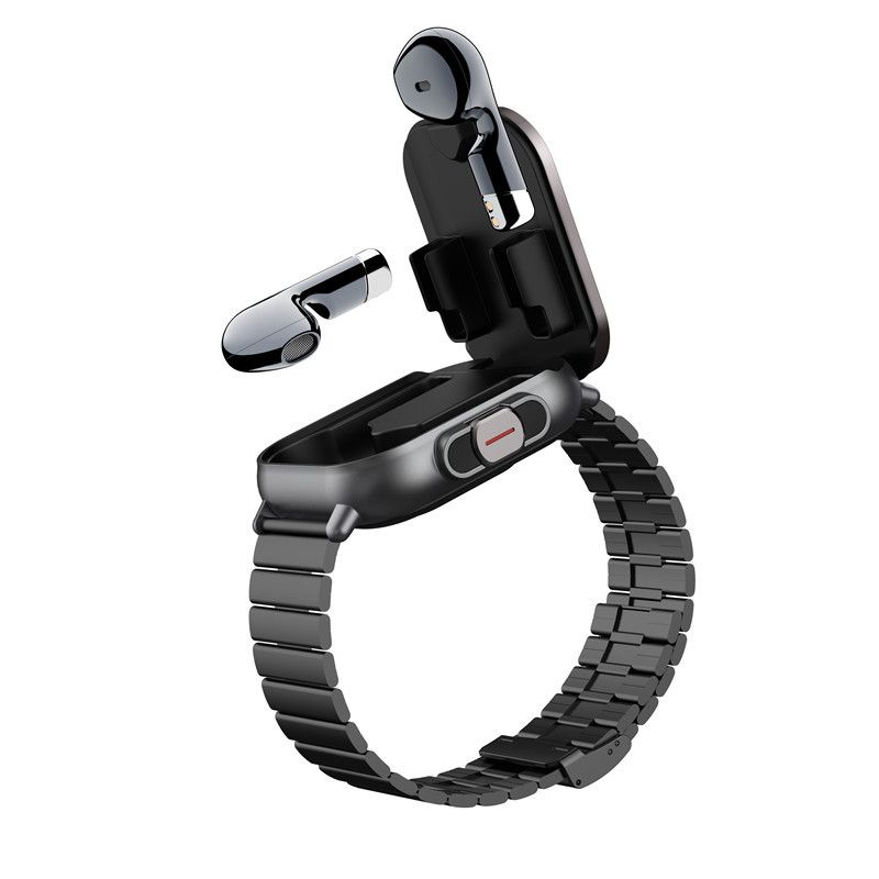 D8 Smart Watch Bluetooth Headset 2-in-1 Full Screen Touch Bluetooth Call Sports Watch Heart Rate Blood Pressure_voghion.com