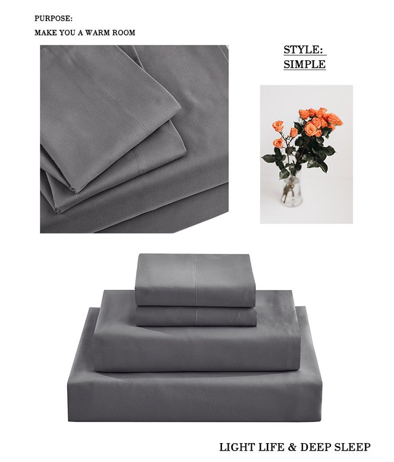 four piece set Bedding Set bedding Fitted Bed Sheet_voghion.com