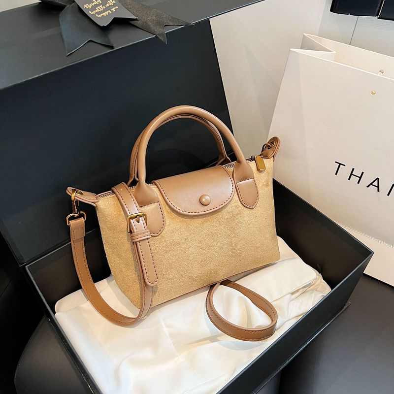 Autumn and winter new dumpling dragon bags, Xiang niche single shoulder crossbody bag, high-end suede handbag_voghion.com