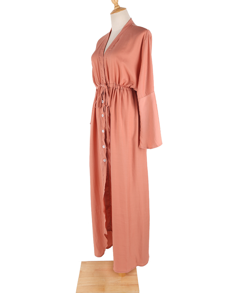 Nuovo vestito da spiaggia sexy con scollo a V profondo e maniche svasate in tessuto di bambù, copricostume da bagno, maglietta protettiva solare per donna_voghion.com
