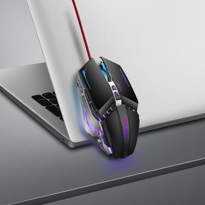 Digitex Digitex BAJEAL Gaming G7 Luminous E-Sports Large USB 7D Fire Button Laptop Wired Mouse_voghion.com
