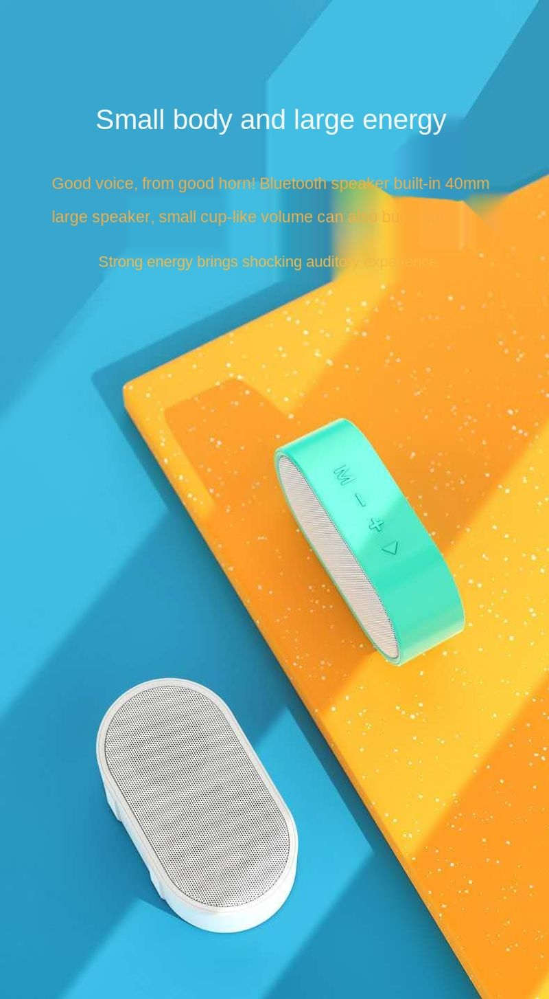 tragbarer Subwoofer-Desktop, bunter Stahlpistolen-Bluetooth-Minilautsprecher_voghion.com