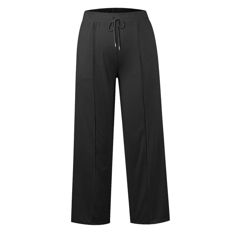 Pantaloni da tuta a vita alta e gamba larga da donna, morbidi jogger in cotone al latte traspirante, pantaloni casual larghi per corsa, yoga e viaggi (S-XXL)_voghion.com