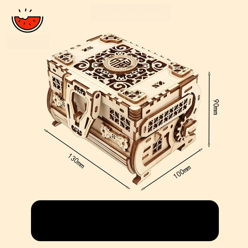 Jewelry Box Diy Handmade Model 3d Wooden Three-dimensional Puzzle Assembly Toy Gift_voghion.com