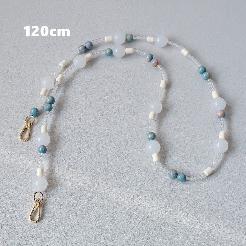 Gioielli con perline acriliche, bracciale con perline iridescenti, accessori, tracolla, tracolla per telefono, borsa in resina, catena_voghion.com
