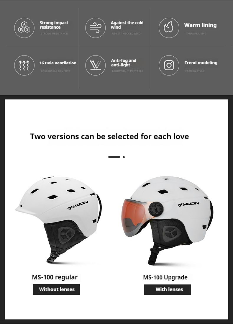 Integrated ski helmet, protective cap, outdoor skiing equipment, sports equipment
Professional snow helmet_voghion.com