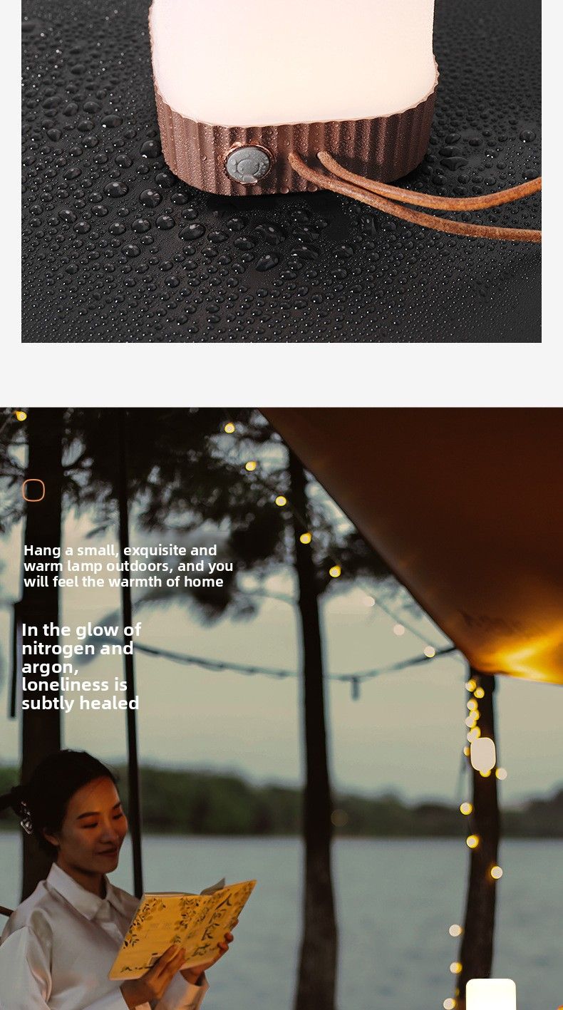 Outdoor Table Lamp Waterproof Camping Rechargeable Tent Canopy Colorful Atmosphere Camp Light_voghion.com
