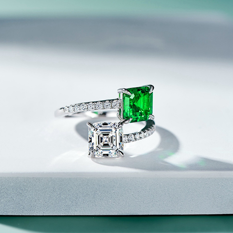 Cao Shi, collana di zucchero principessa a quattro artigli di alta qualità con doppia pietra principale a contrasto e anello di apertura regolabile_voghion.com