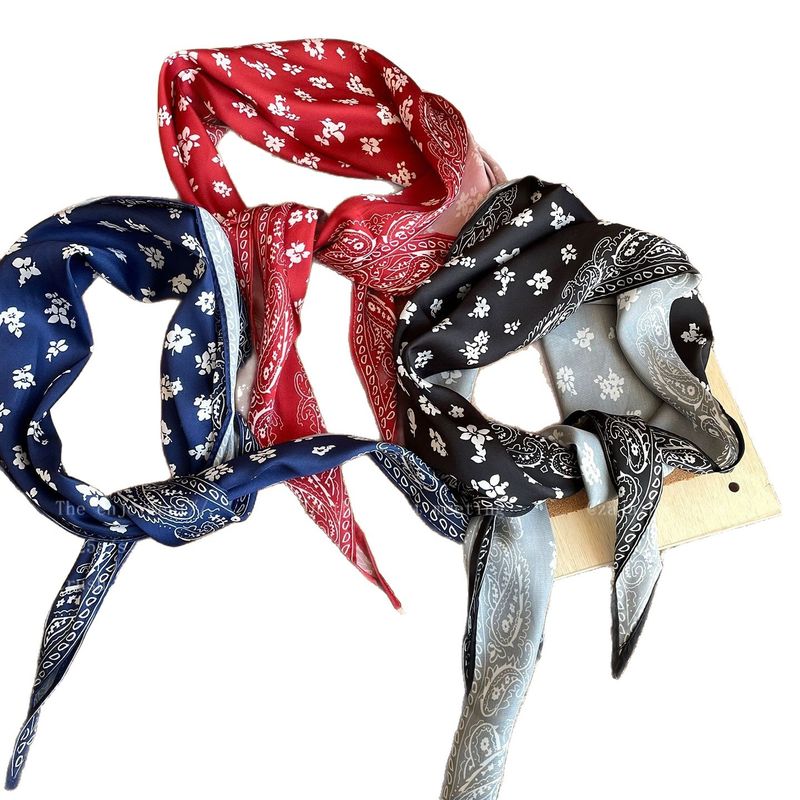 Klassischer Ancora-Haargummi mit rotem Paisleymuster für Damen, niedriger Pferdeschwanz, modisch bedruckter Dreiecksschal_voghion.com