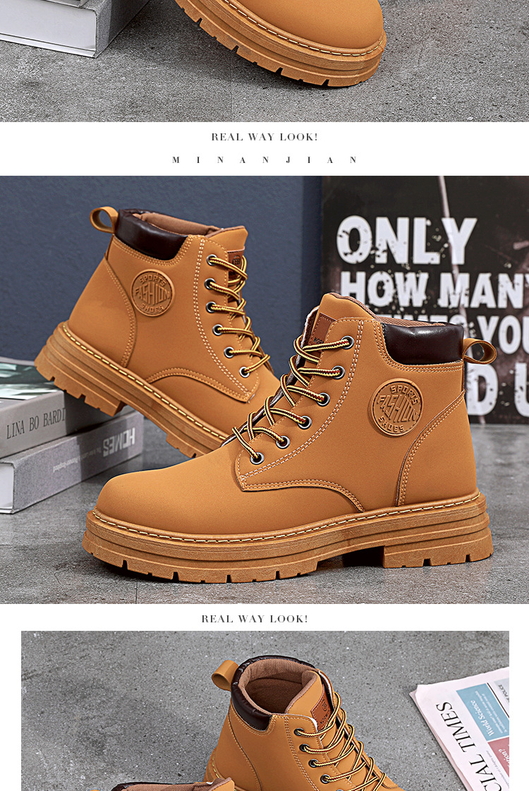 2023 nova moda clássica masculina de outono, durável, à prova d'água, botas martin de cano alto com fundo macio, antiderrapante_voghion.com