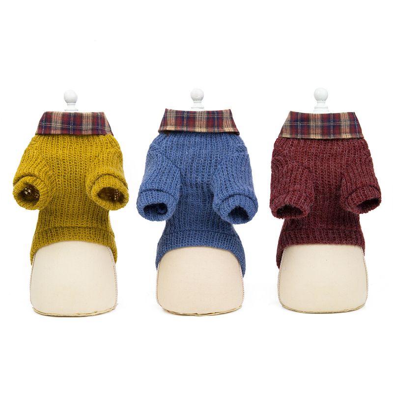 Pull à col 19 pour chien et chat en peluche, nouvelle collection automne/hiver_voghion.com