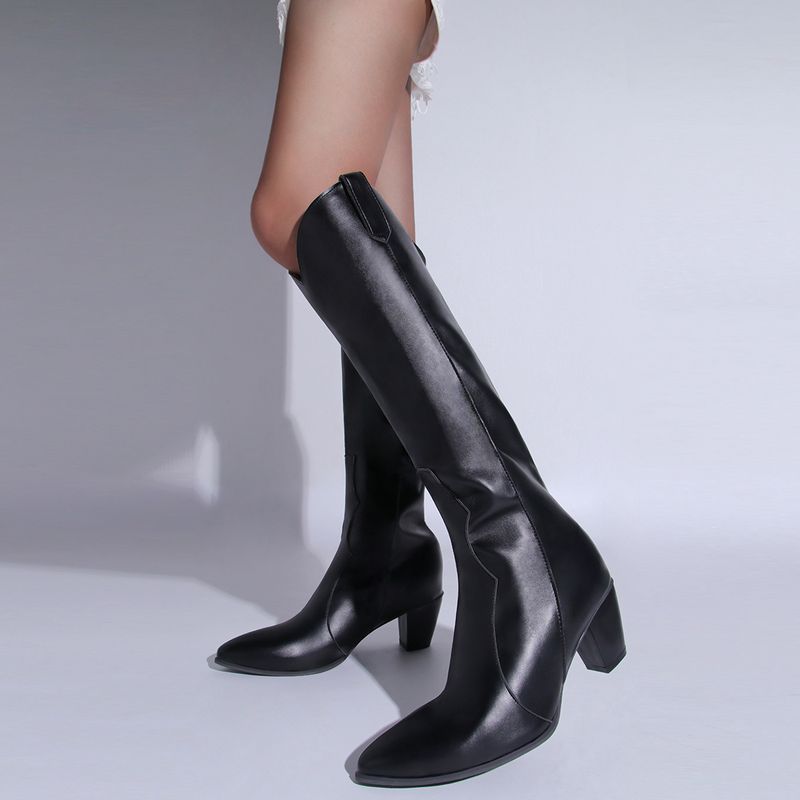 Fashion plus-size pointed over-the-knee boots for women_voghion.com