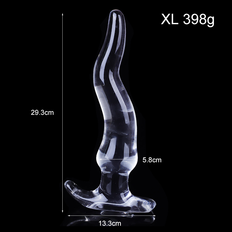 1pc Crystal Anal Plug Butt Plug, Super Large Anal Expander za moške in ženske, prozoren analni čep za masturbacijo_voghion.com