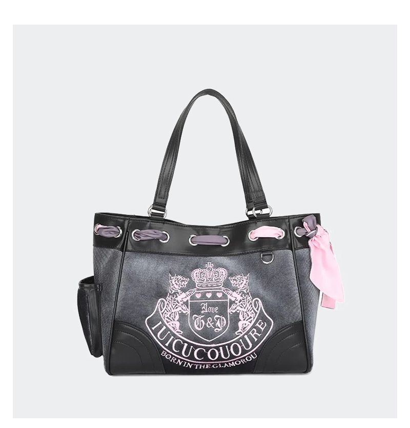 Retro Hot Girl Stickerei Print Tragetasche Große Kapazität Weibliche Nischenklasse Pendlerhandtasche Umhängetasche_voghion.com