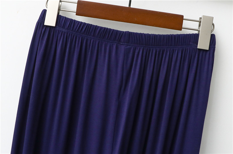 Women's clothing thin modal ladies pajamas women short-sleeved trousers V-neck loose pullover home clothes suit_voghion.com