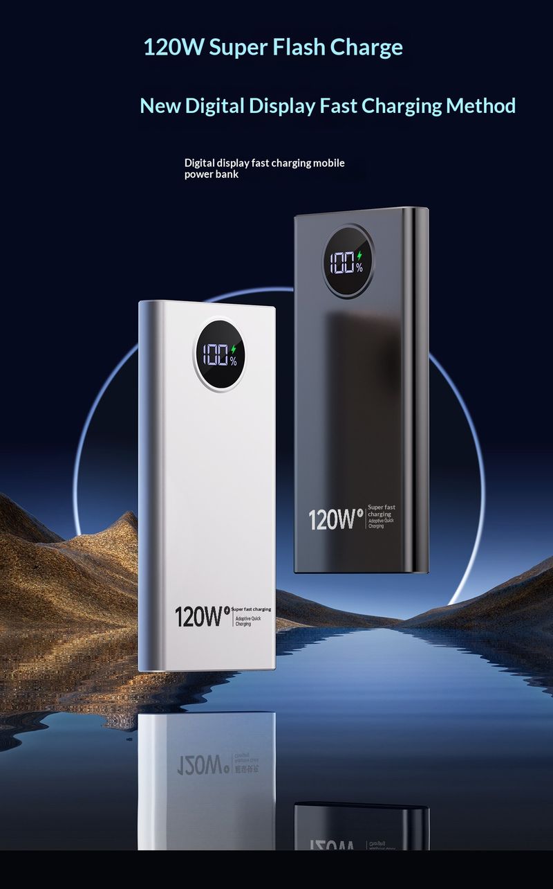 120W Large Capacity Super Bank 20000mAh Two-Way Fast Charging Mobile Power Gift Wholesale LGO_voghion.com