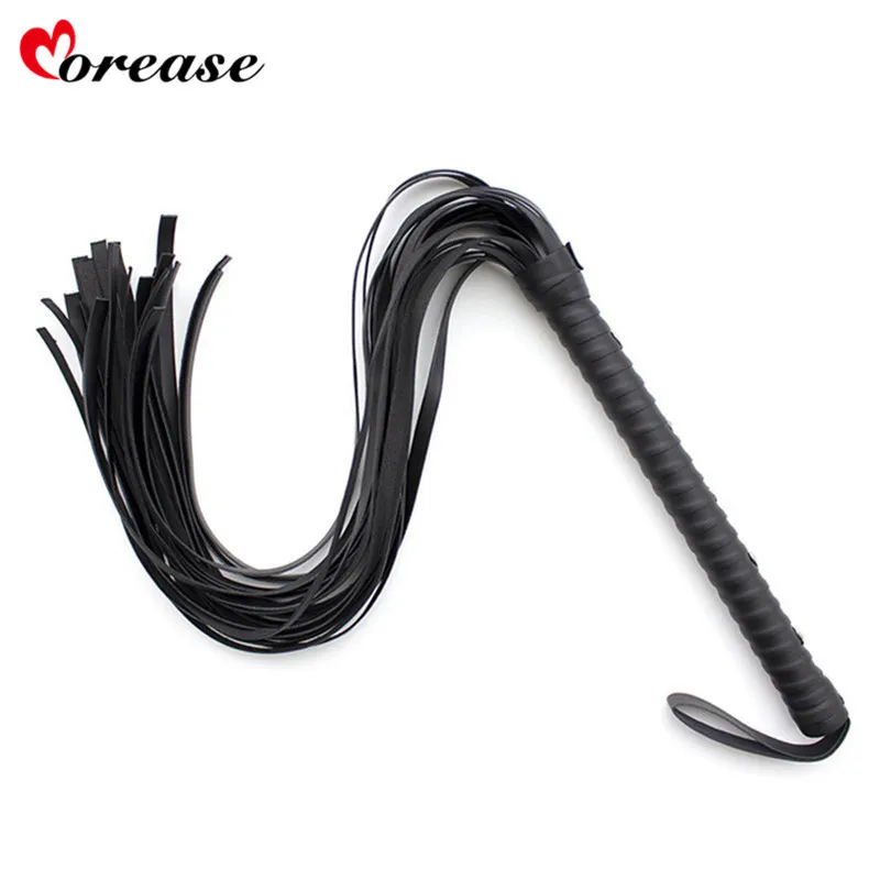 Morease 75cm Whip Slave Bondage Leather Flirt Flogger Spanking Sexy Erotic Sex Toy Adult Game Fetish BDSM Tool_voghion.com