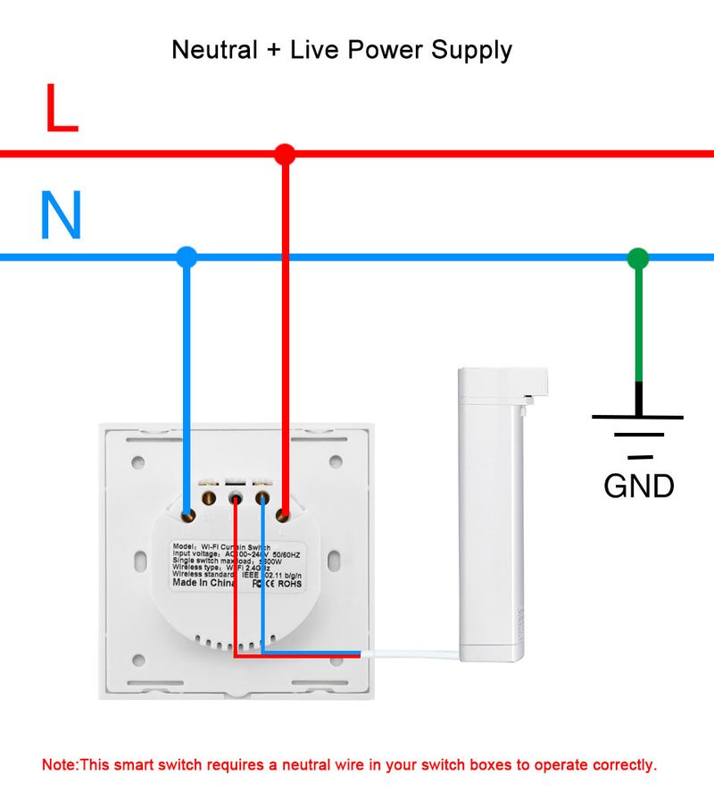Interruttore WiFi per tapparelle elettriche motorizzate Bd, funziona con Alexa e Google Home Smart Life Tuya_voghion.com