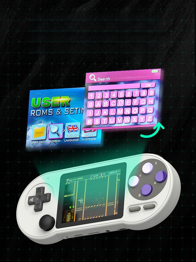 Konsola do gier FC MD Classic GBA Arcade przenośna podwójna mini konsola ręczna Nowy trend dwa w jednym_voghion.com