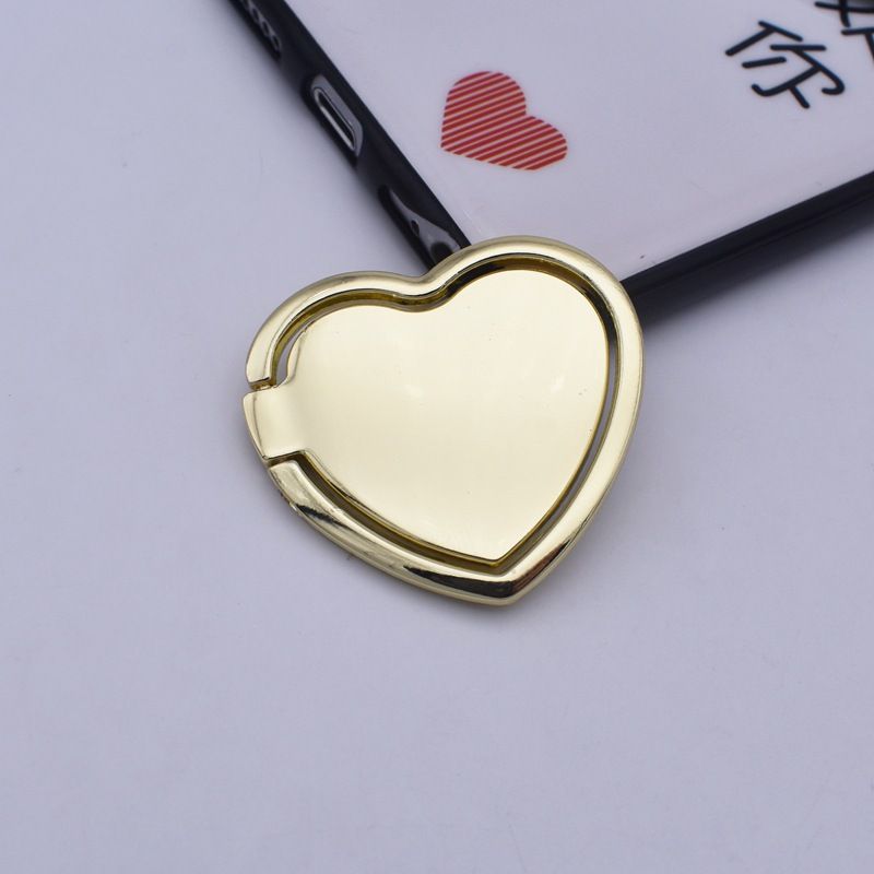 Neuer, schlichter, ultradünner Ringhalter in Herzform aus Zinklegierung, herzförmiger Handyhalter, individuell anpassbar_voghion.com