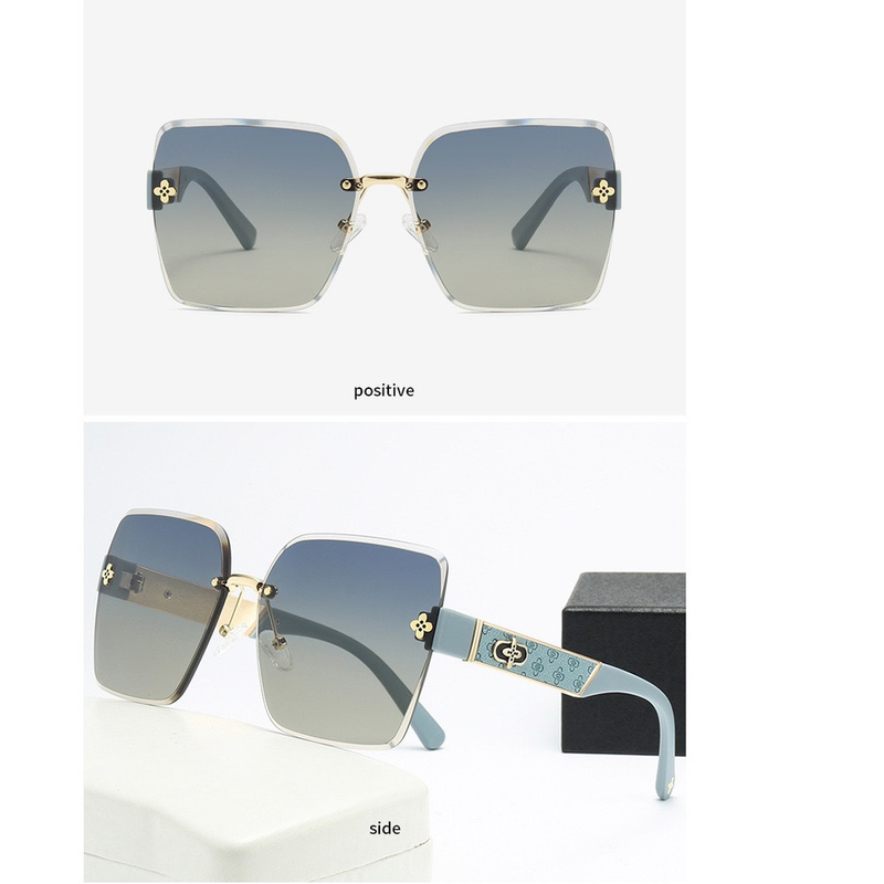 2024 New nylon polarized frameless trimming luxury women's ashionable sunglasses_voghion.com