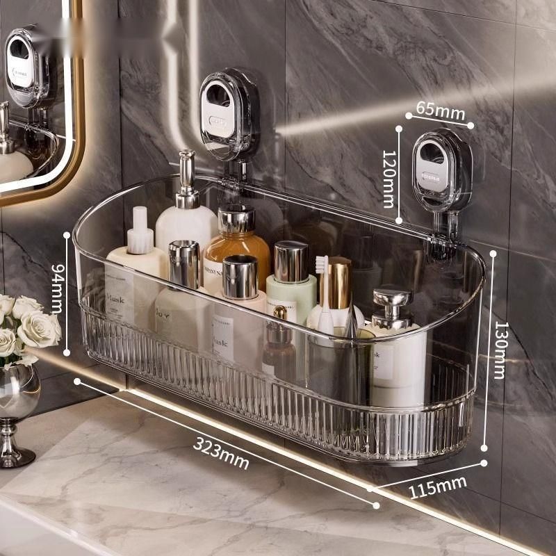 Supporto a ventosa per lavabo, bagno, WC, senza fori, montaggio a parete, varie soluzioni di stoccaggio_voghion.com