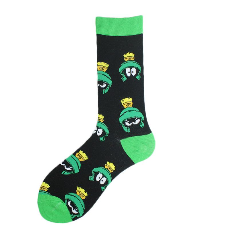 Eksplosiv til mænd og kvinder Harajuku modetrend Kreativ sjov Unisex bomuld mellemlange sokker_voghion.com