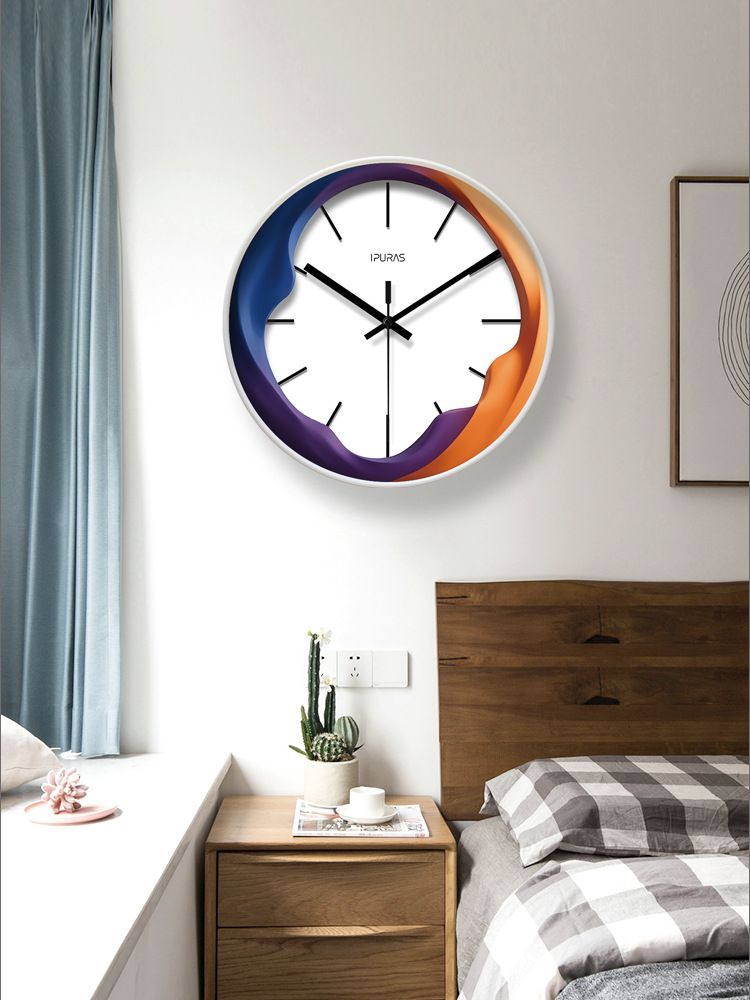 Yipula 7027 Living Room Simple Wall Home Personalized Creative Style Wall-Mounted Silent Quartz Clock_voghion.com