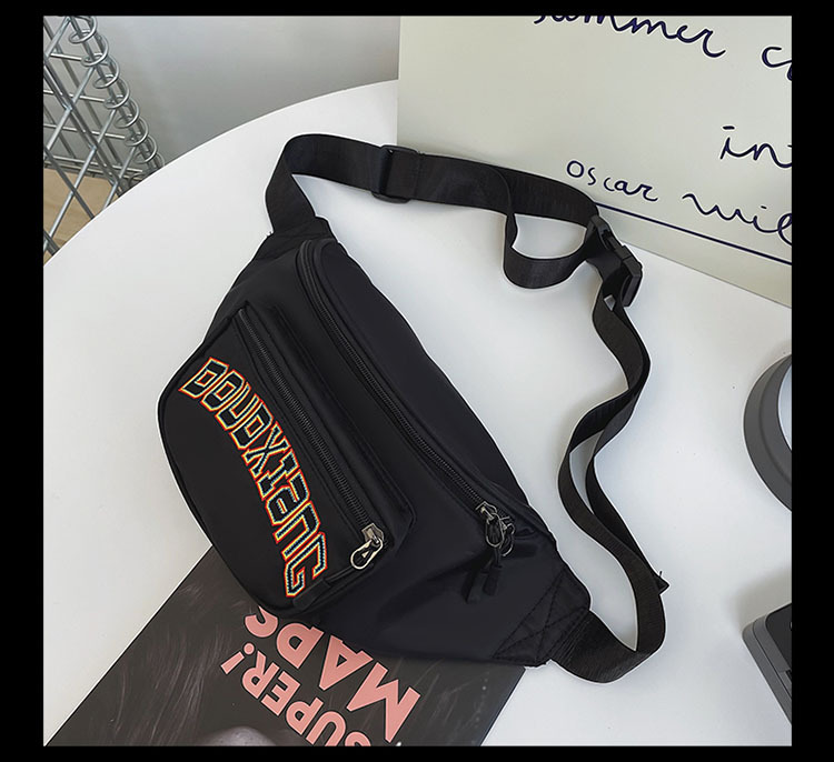 Nuovo marsupio da uomo versione coreana borsa a tracolla casual in nylon a tracolla borsa per il petto sportiva all'aria aperta di grande capacità_voghion.com