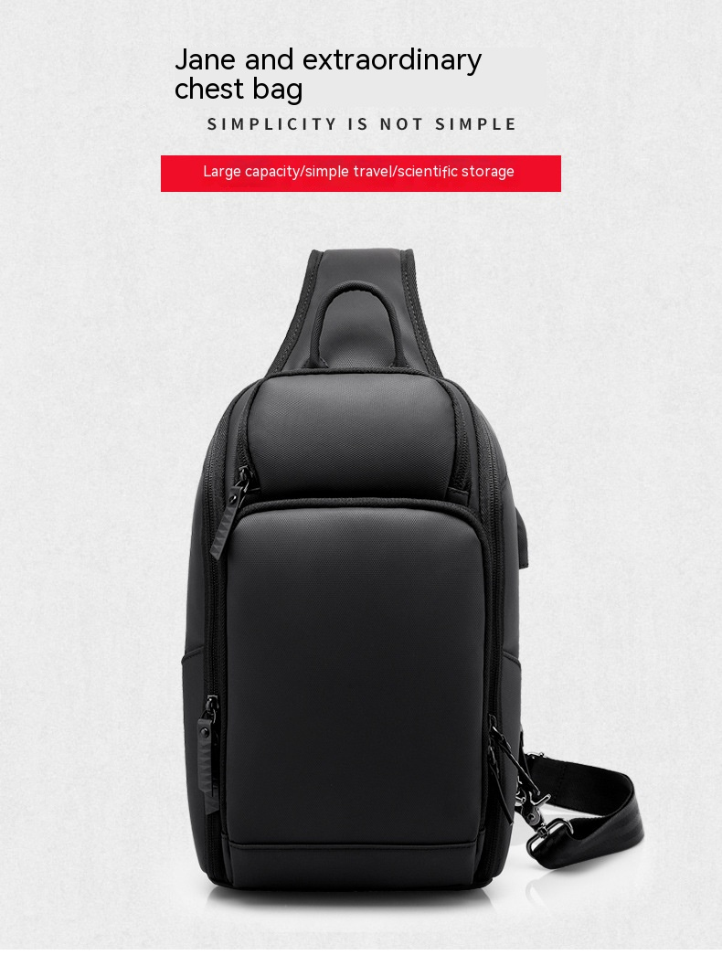 Τσάντα στήθους, ανδρική πολυλειτουργική επιχείρηση, αθλητικά, ταξίδια, χιαστί τσάντα με έναν ώμο_voghion.com