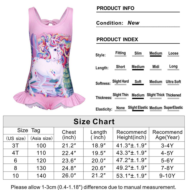 Maillot de bain une pièce imprimé licorne pour enfants Mother & Kids 2024 Nouveau maillot de bain licorne dos nu à la mode pour filles européennes et américaines_voghion.com
