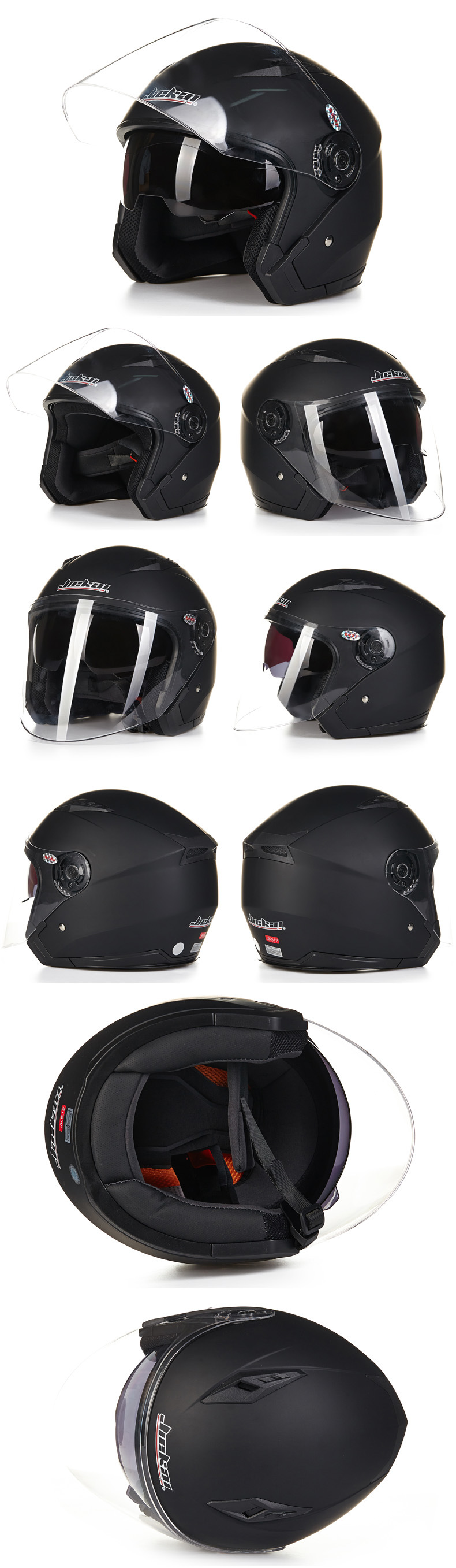Doppellinsen-Halbhelm für Motorrad, Elektrofahrrad, modischer Vierjahreszeitenhelm_voghion.com