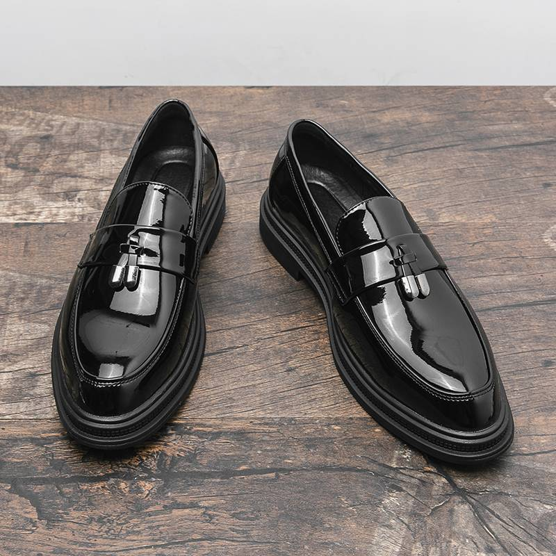 Shoes For Men Dress British Business Party Slip On Black Point Toe Fashion Casual Formal Suit Handmade Men Shoes_voghion.com