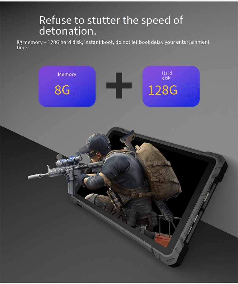 Tablets Higole 10 Inch Industrial Reinforced Three Proof Tablet 4G/5G Card 1.8g Private Network GPS Beidou Fingerprint NFC_voghion.com