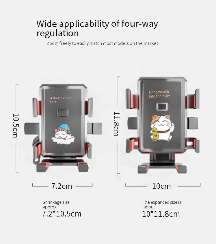 Universelle Motorrad-Telefonhalterung – stoßfester Fahrradlenker- und Spiegelsockelhalter für Lieferfahrer, wasserdicht und rutschfest (6-Krallen-Design)_voghion.com