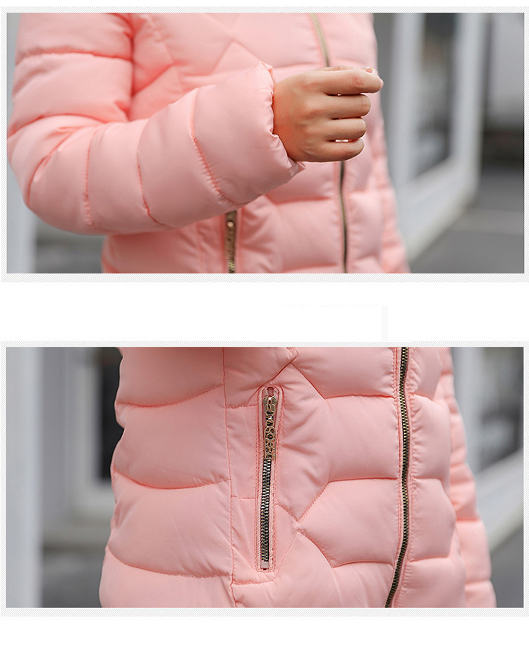 Dameskleding, korte gewatteerde jas met capuchon van imitatiebont, slim fit winterjas, warme gewatteerde bovenkleding voor vrije tijd en woon-werkverkeer (wit, grijs, zwart, roze)_voghion.com