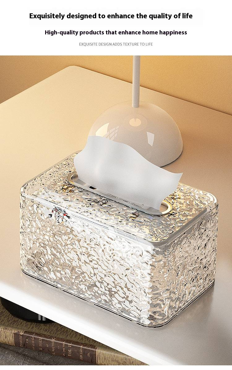 Porta fazzoletti a molla – Design con sollevamento automatico per un'estrazione fluida, adatto per auto, soggiorni e bagni (argento/grigio trasparente)_voghion.com