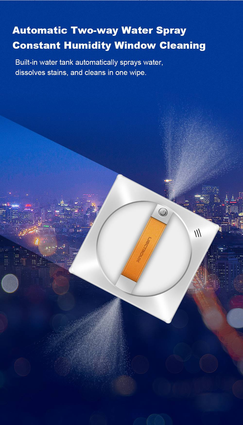 Robot lavavetri Liectroux YW710, doppio getto d'acqua, sensore laser, lavavetri per auto_voghion.com