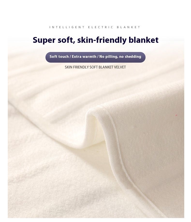 Heizdecke mit 9 Temperaturstufen und Doppelsteuerung – 130 x 160 cm, weiche Fleece-Heizdecke für Einzelbett, AC 220 V, 120 W (EU/CN-Standardoptionen)_voghion.com