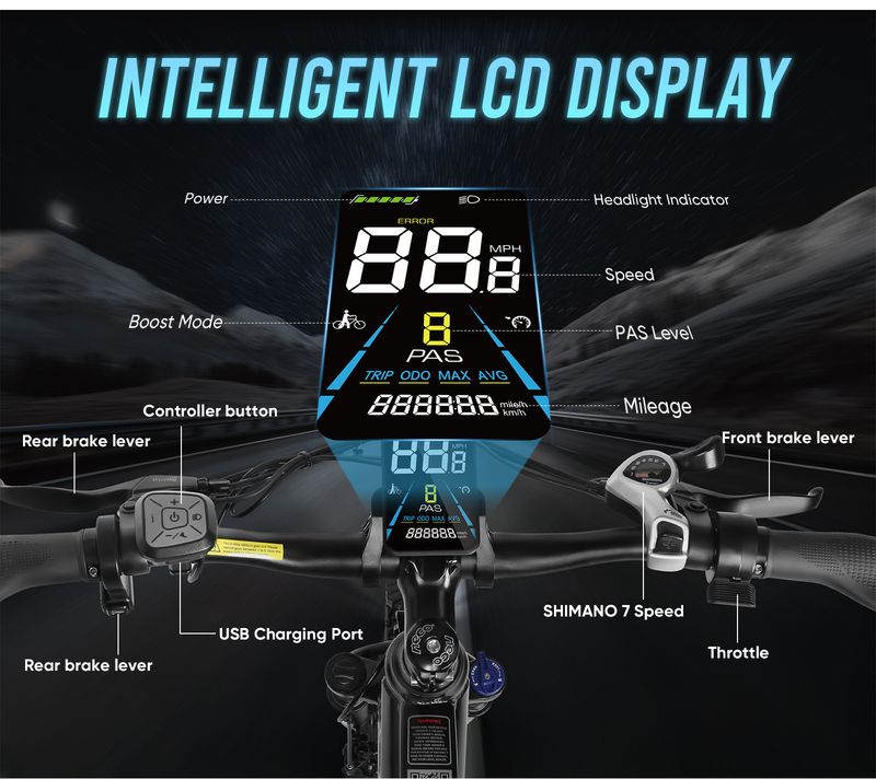 Samebike RS-A01Men 1.0 Mountain Bike elettrica 250W 36V15AH Batteria 27,5 pollici_voghion.com