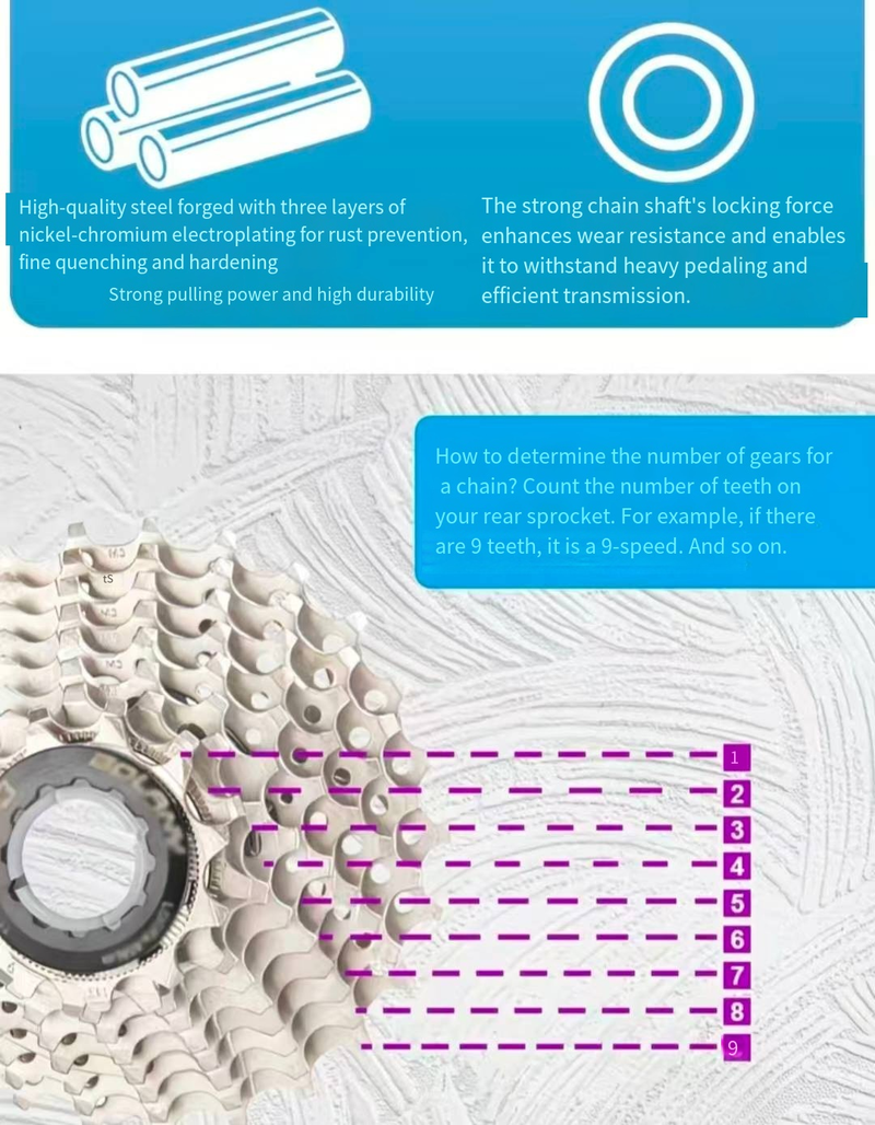 Rainbow-colored, Vibrant, And Rust-resistant Chain For Universal 6/7/8-speed Road And Mountain Bikes._voghion.com