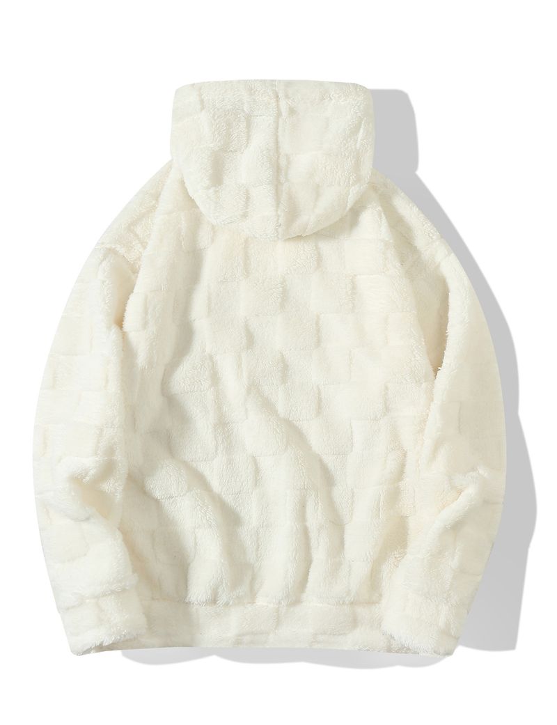 Übergroßer Fleece-Hoodie für Herren – Winter-Pullover mit Sherpa-Futter und Karomuster (S-XXL)_voghion.com