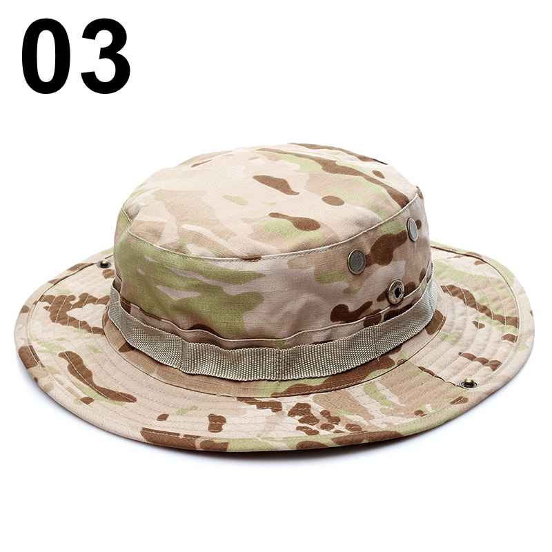 Camouflage Boonie Tactical Army Bucket Hats Military Multicam Panama Summer Cap Hunting Hiking Outdoor Camo Sun Caps Men_voghion.com