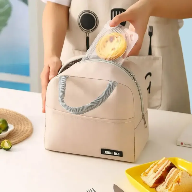 Portable Cooler Lunch Bag Suitable For Picnicking Children Student Travelers Foldable Breakfast Organizers Insulated And_voghion.com
