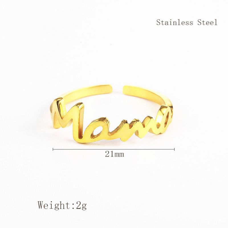 Nuova collana da donna in acciaio inossidabile con lettera MaMa placcata in oro, semplice e alla moda, con accessori in titanio._voghion.com