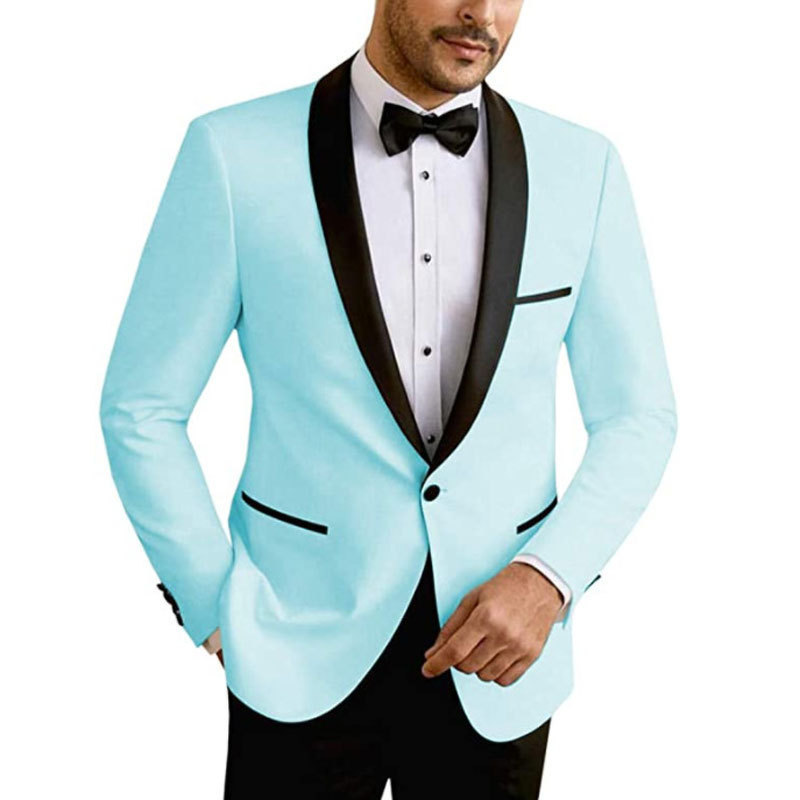 Herrenbekleidung Zweiteiliger Herrenanzug für Hochzeit, Bräutigam, Trauzeuge, schmale Passform_voghion.com