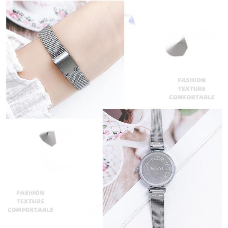 Edizione coreana da donna, alla moda e dal temperamento minimalista, maglia con disco digitale, al quarzo impermeabile_voghion.com