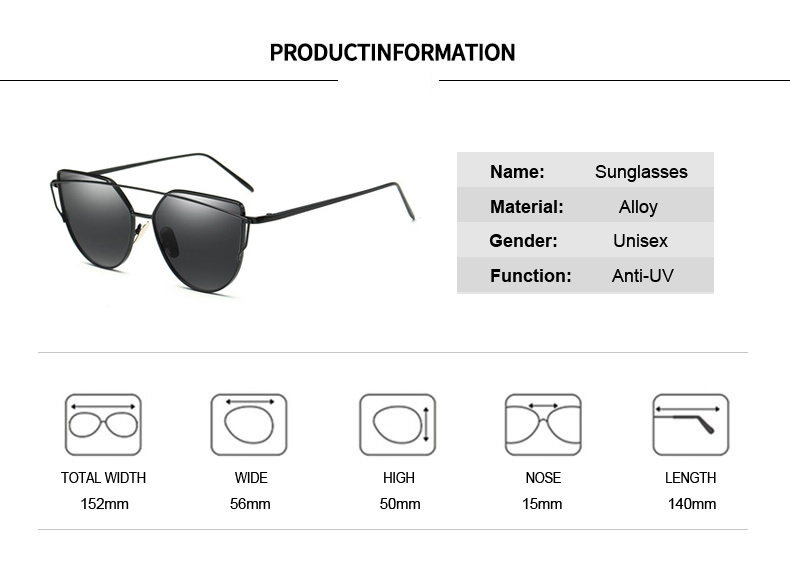 Occhiali da sole retrò sexy cat eye donne designer di marca occhiali da sole in metallo femminile nero vintage moda donna Oculos De Sol_voghion.com